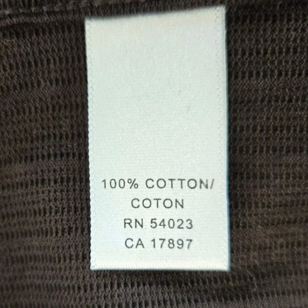 Lauren Ralph Lauren Button-Up Shirt Mens Ribbed Textured Brown Striped Size XL - Picture 9 of 10